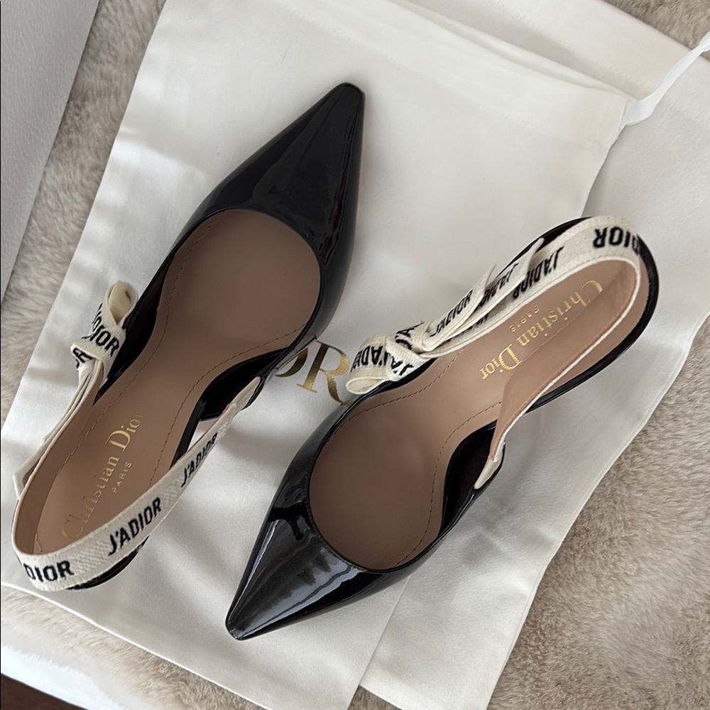 Dior Women's Black Slingback Heels - Picture 3 of 7